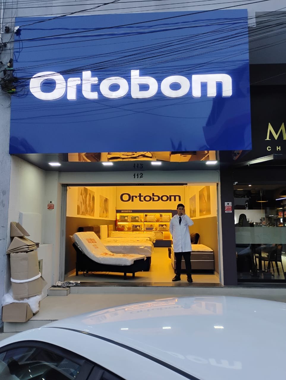 Foto da fachada da loja Ortobom em Arujá